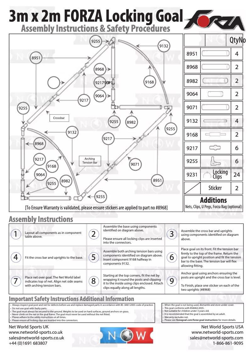 Page 1 of the manual User Manual Forza 3x2 Locking