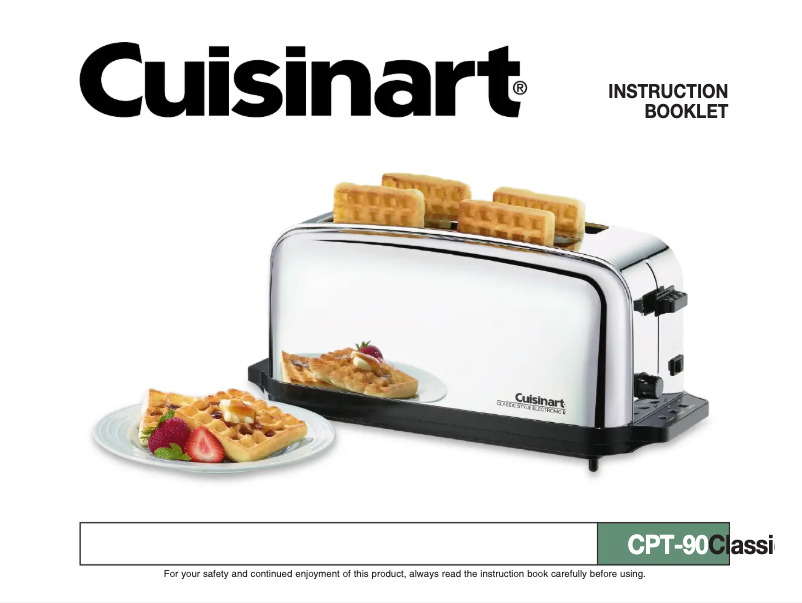 Page 1 of the manual User Manual Cuisinart Classic CPT-90