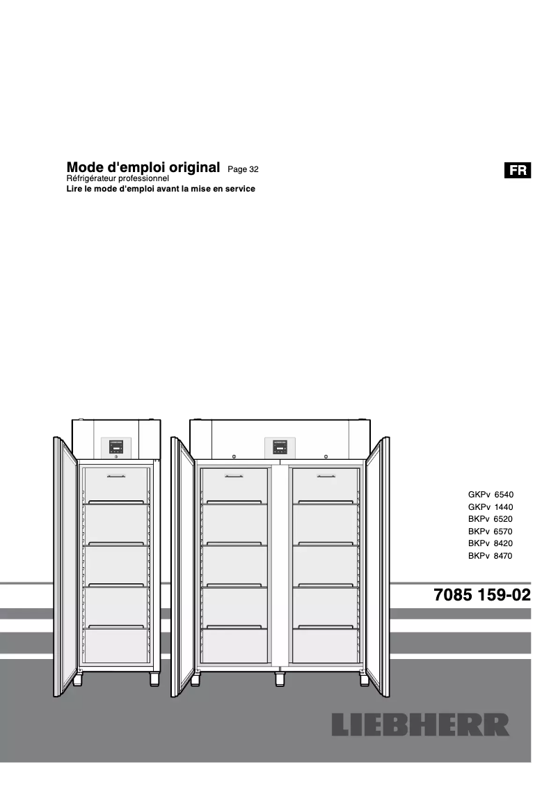 Page 1 of the manual User Manual Liebherr BKPv 6570 ProfiLine