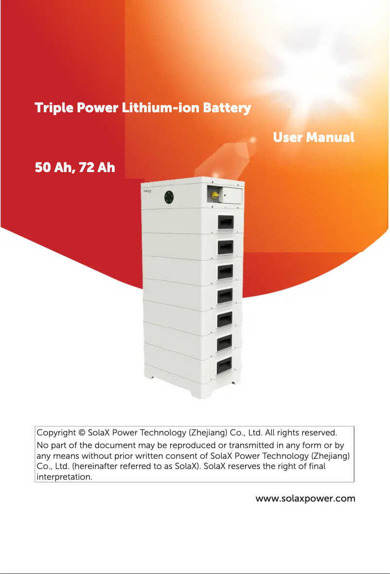 First page image of the manual for T-BAT HS10.8