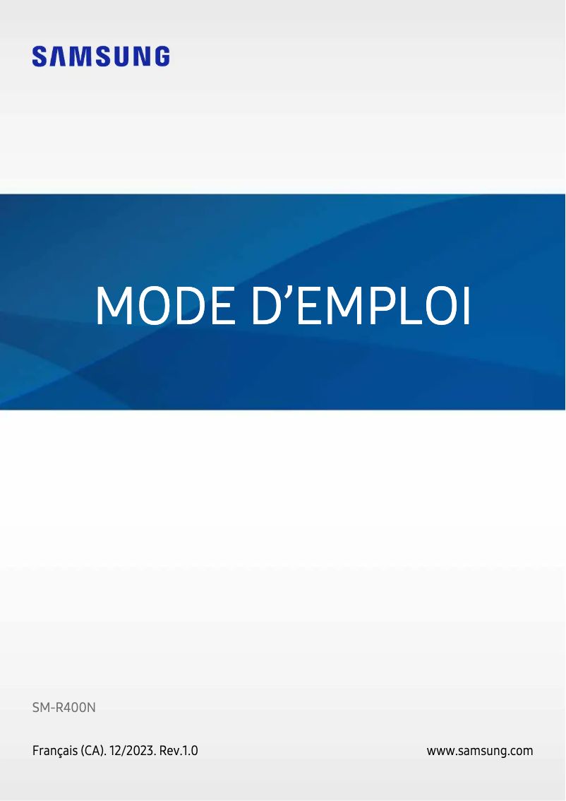 Page 1 of the manual User Manual Samsung Galaxy Buds FE