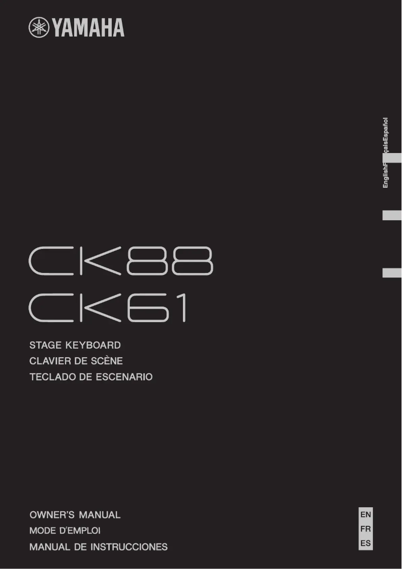 Page 1 of the manual User Manual Yamaha CK61