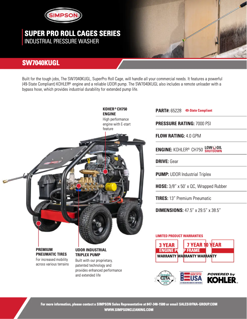 First page image of the manual for SuperPro SW7040KUGL-S