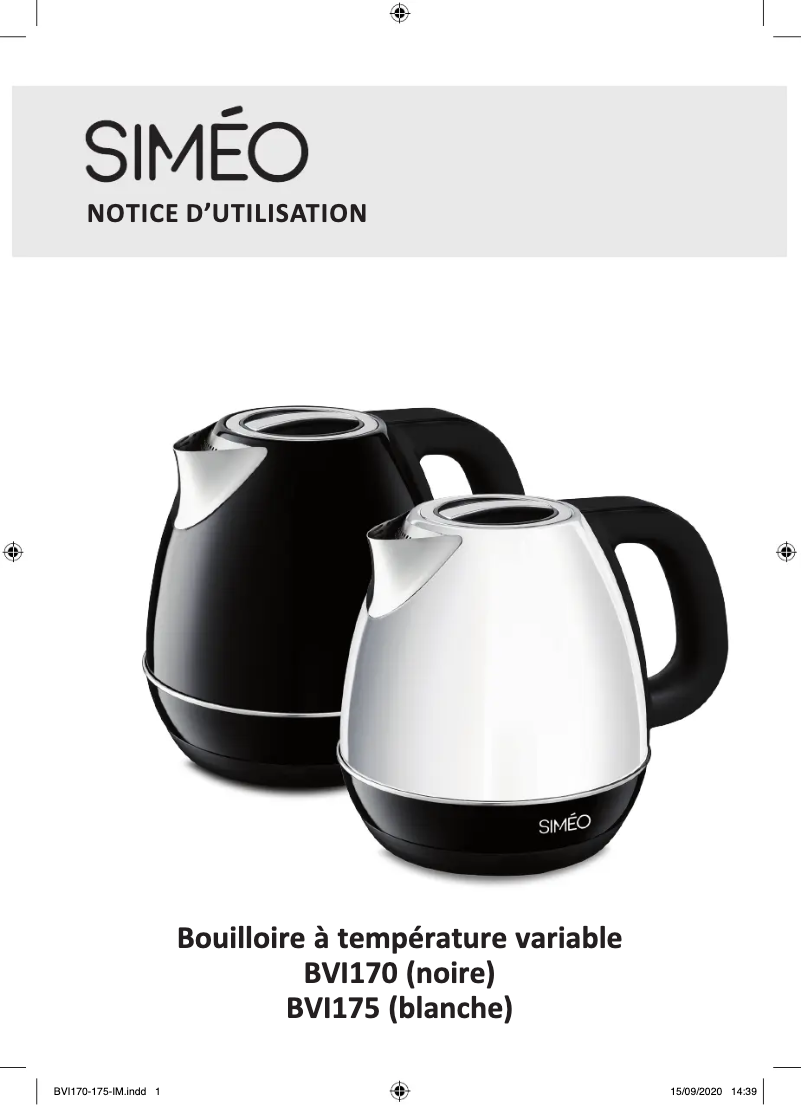 Image de la première page du manuel de l'appareil BVI175