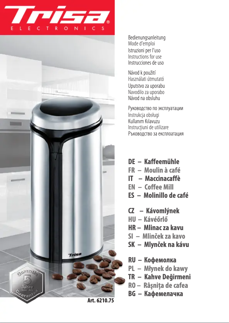 Page 1 de la notice Manuel utilisateur Trisa Macinino Caffe