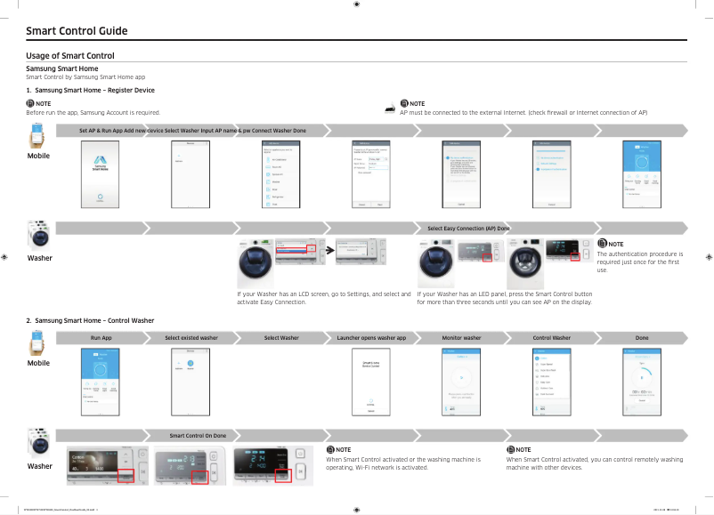Page 1 of the manual Installation Guide Samsung WW12TP04DSH