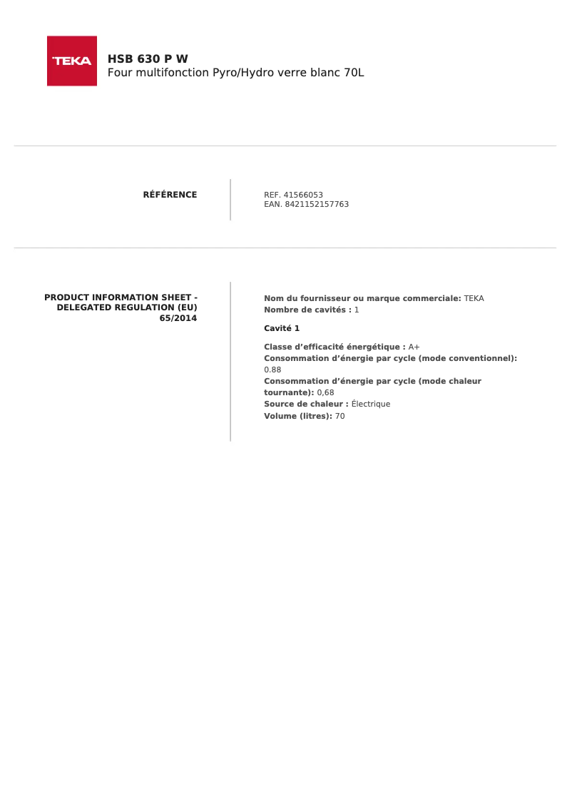 First page image of the manual for HSB 630 P W