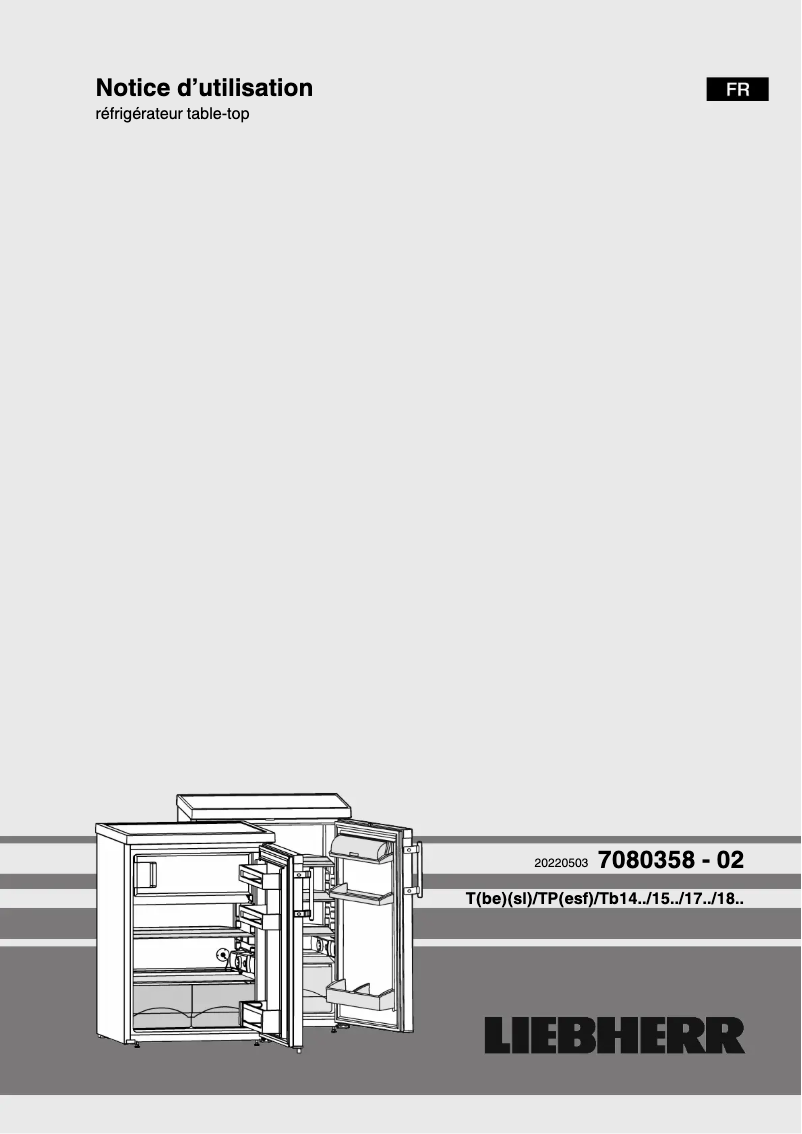Page 1 of the manual User Manual Liebherr T 1414