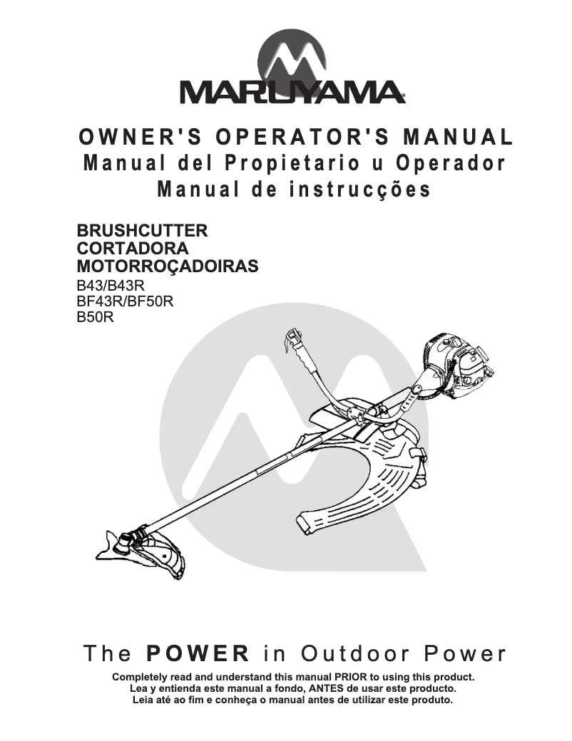 First page image of the manual for B50R