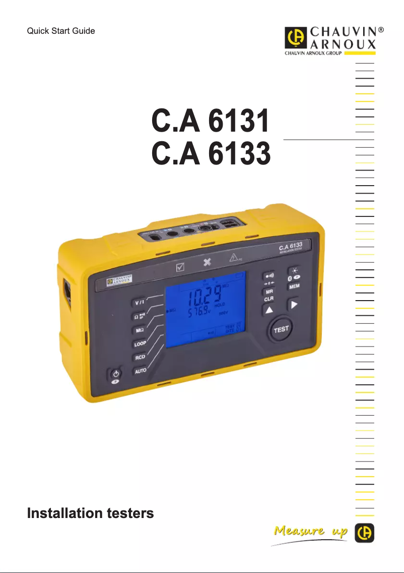 First page image of the manual for C.A 6133