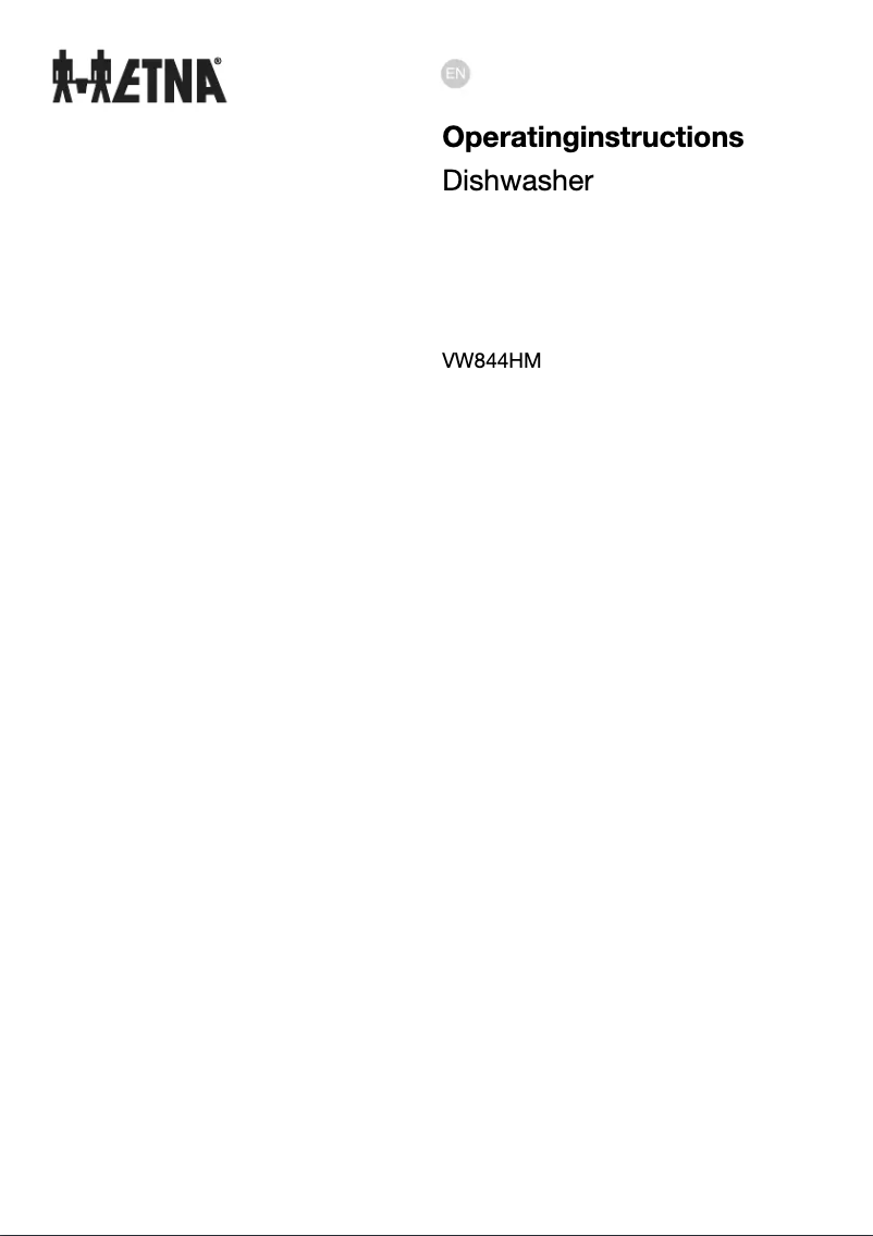 First page image of the manual for VW844HM