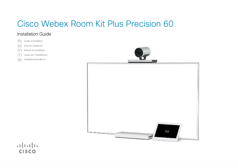 Page 1 of the manual User Manual Cisco Webex Room Kit Plus Precision 60
