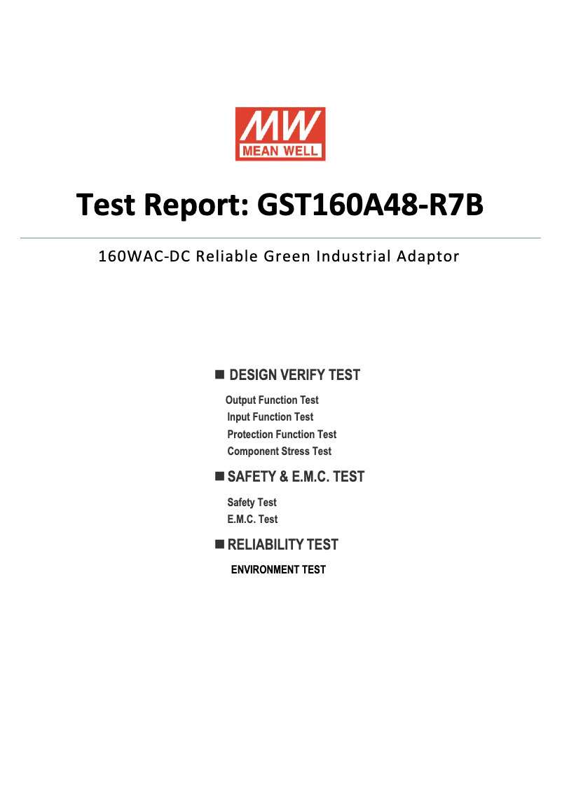 First page image of the manual for GST160A48-R7B