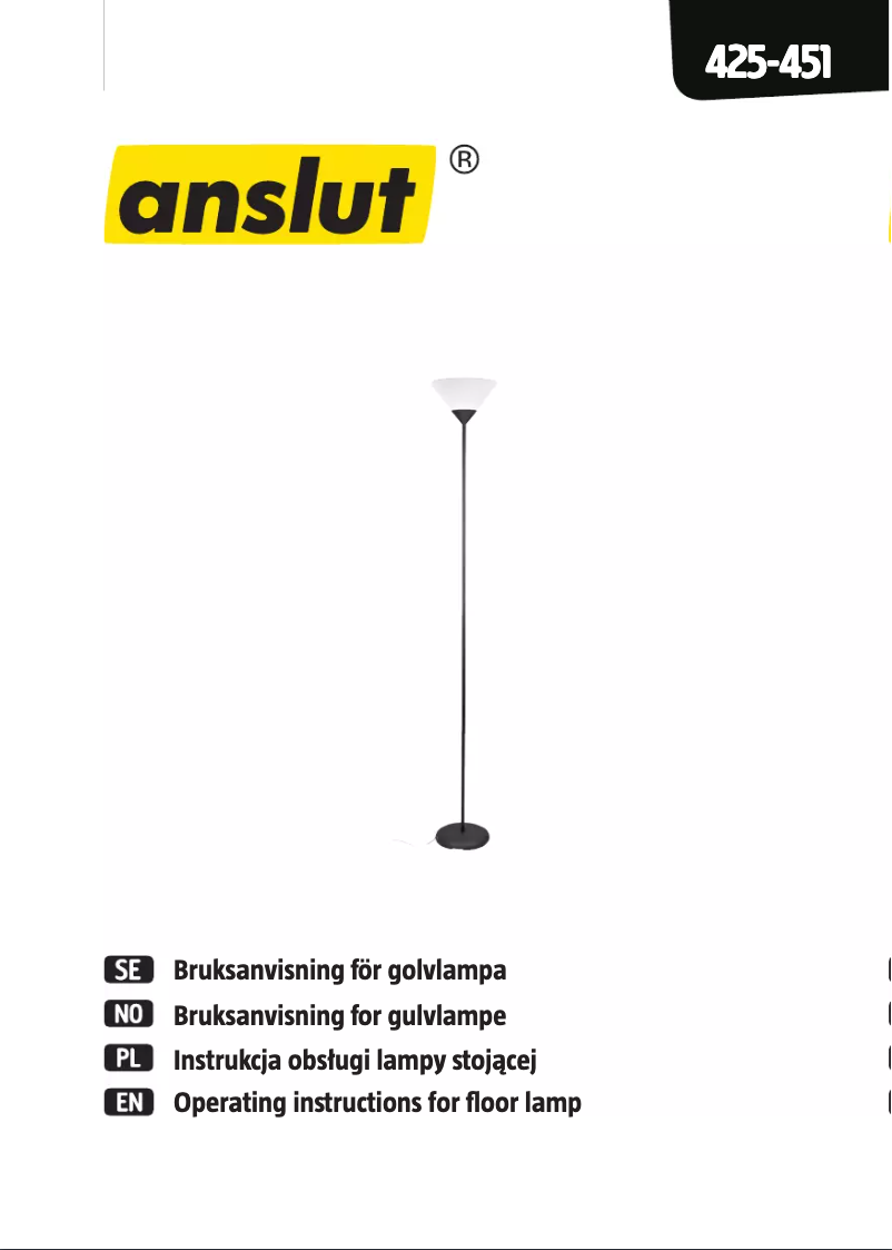 Page 1 of the manual User Manual Anslut 425-451
