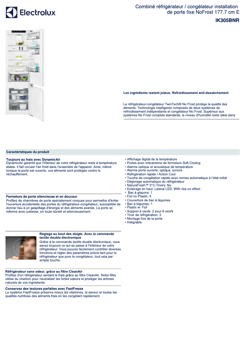 First page image of the manual for IK305BNR