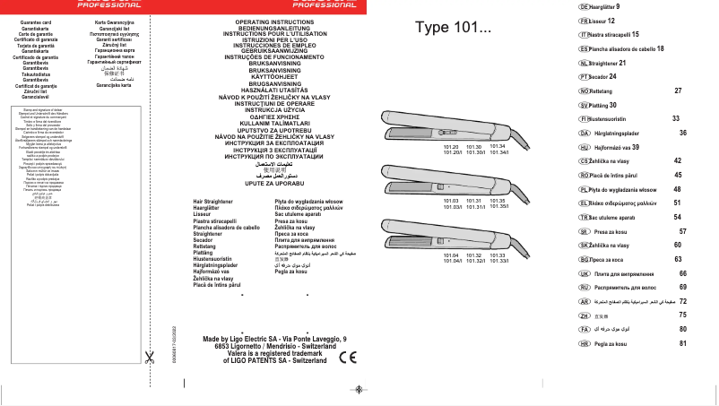 Page 1 of the manual User Manual Valera Silhouette 647.02