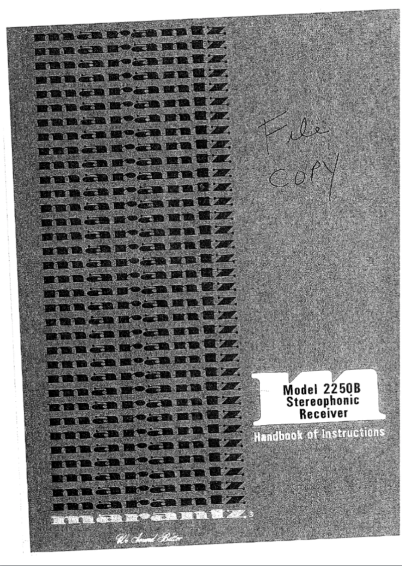 First page image of the manual for Model 2250-B
