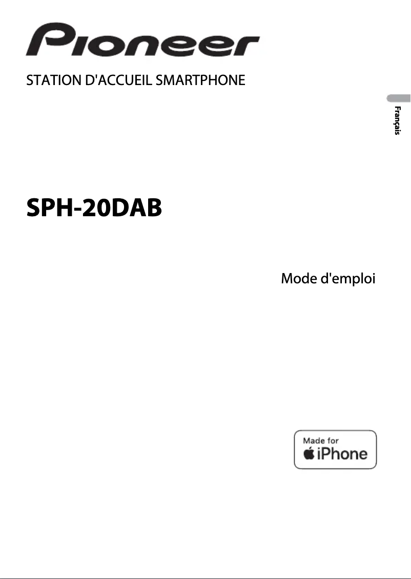 First page image of the manual for SPH-20DAB