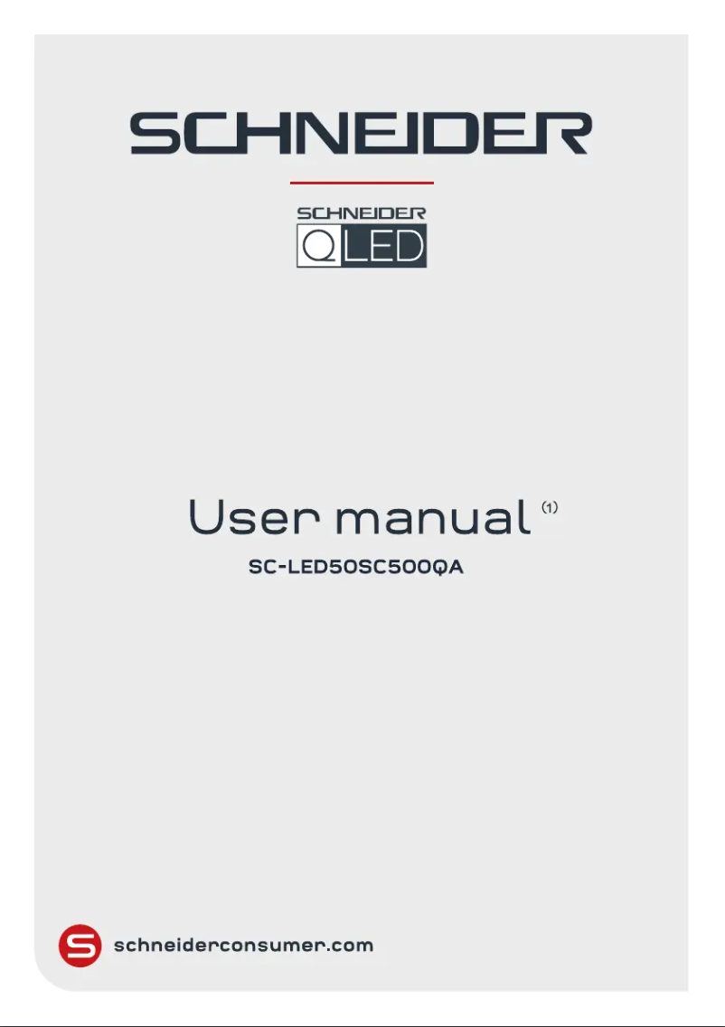 Page 1 of the manual User Manual Schneider SC-LED50SC500QA