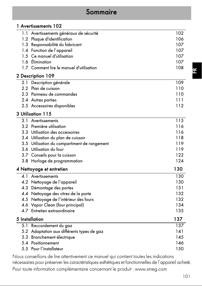 Page 1 of the manual Instruction Manual Smeg A2-81