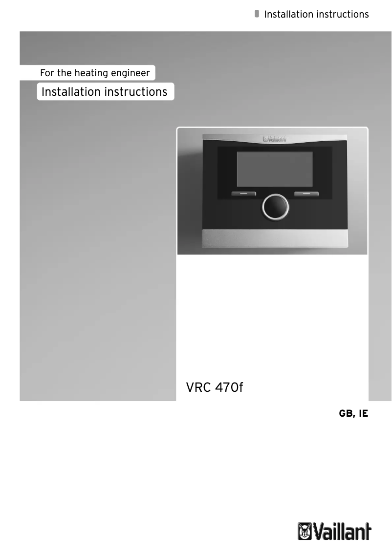 First page image of the manual for VRC 470f