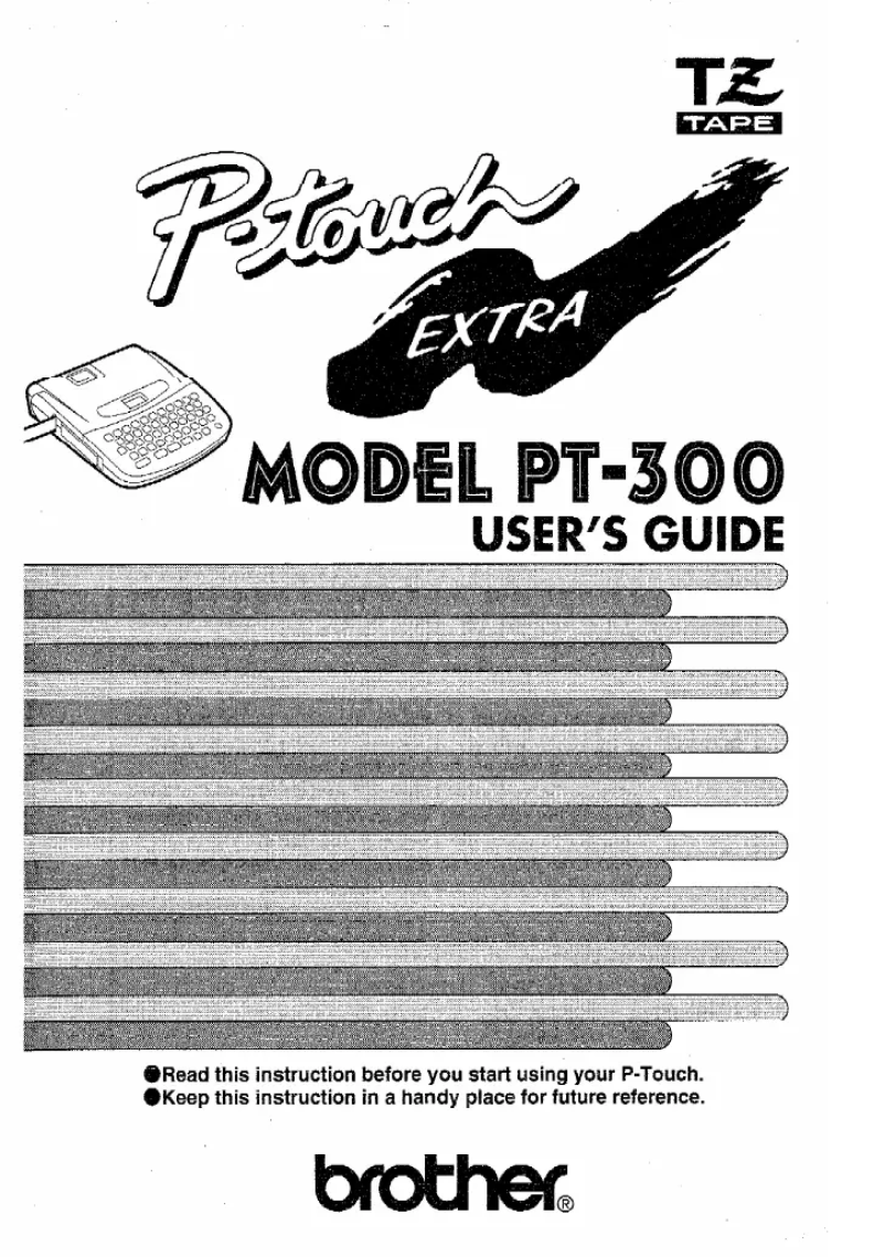 First page image of the manual for P-Touch 300