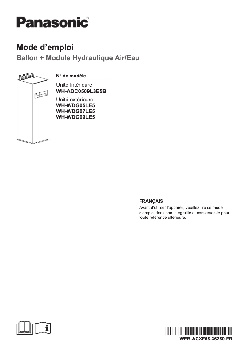 Page 1 of the manual User Manual Panasonic WH-ADC0509L3E5B