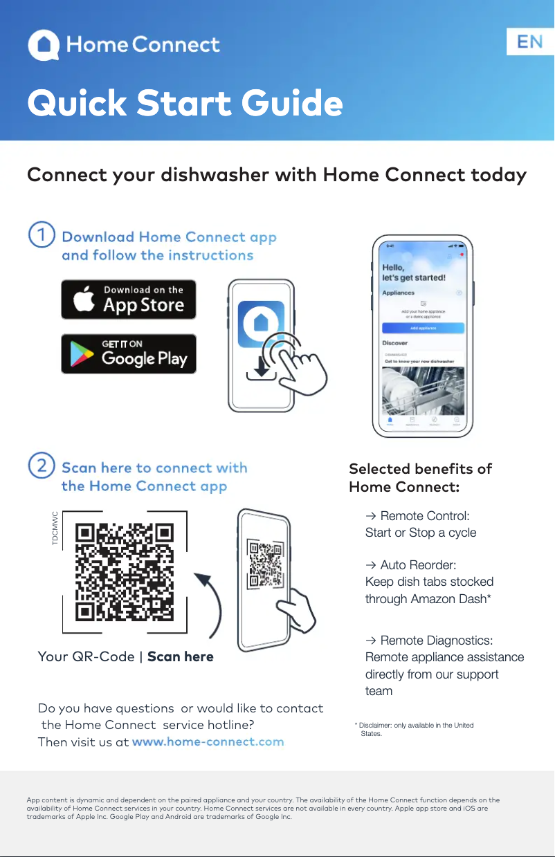 Page 1 of the manual Quick Start Guide Thermador DWHD650WFP
