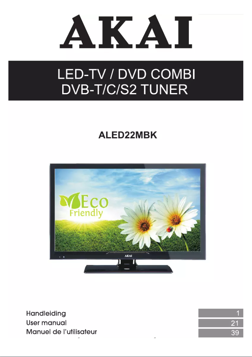 First page image of the manual for ALED22MBK