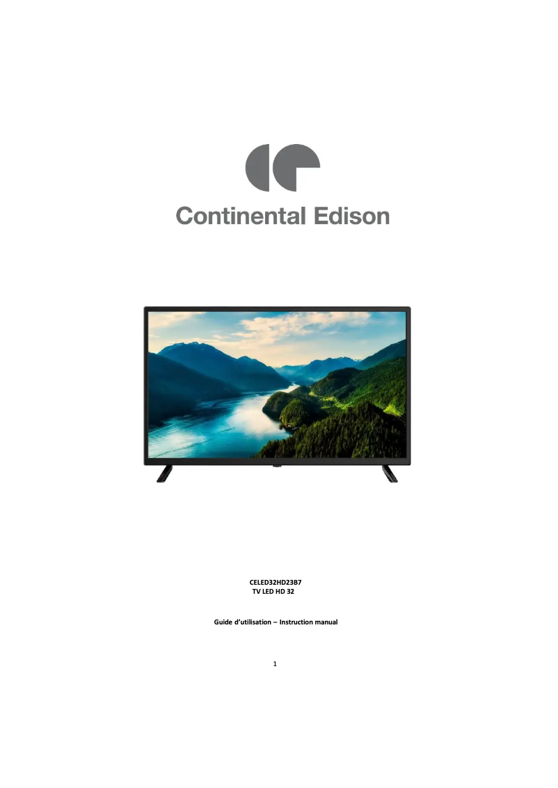 First page image of the manual for CELED32HD23B7