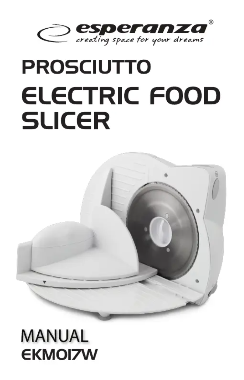 First page image of the manual for Prosciutto EKM017W