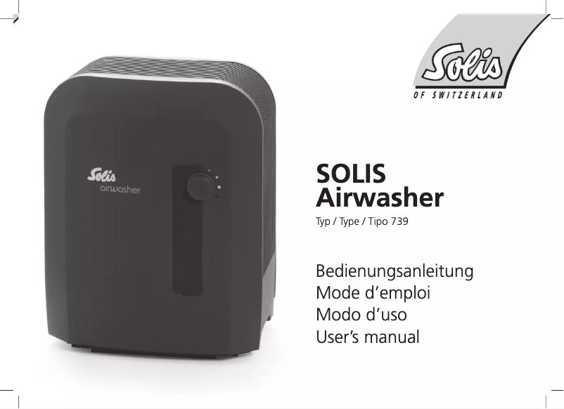 Page 1 of the manual User Manual Solis Airwasher 739
