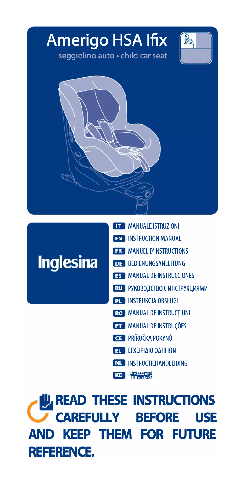 Page 1 of the manual User Manual Inglesina Amerigo I-Fix