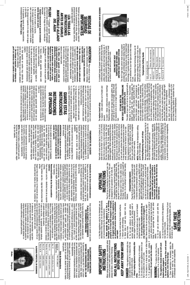 Page 1 of the manual User Manual Conair CS96