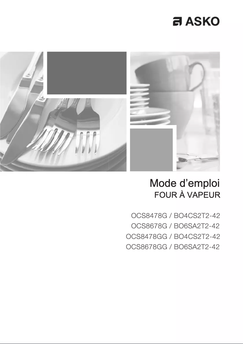 Page 1 of the manual User Manual Asko OCS8678GG