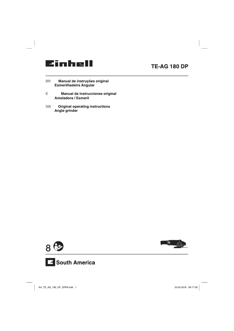Page 1 of the manual User Manual Einhell TE-AG 180 DP