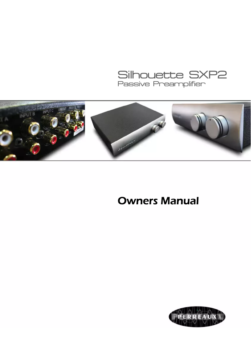 Page 1 of the manual User Manual Perreaux Silhouette SXP2