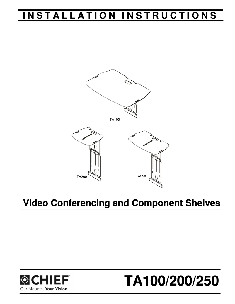 Page 1 of the manual User Manual Chief TA200