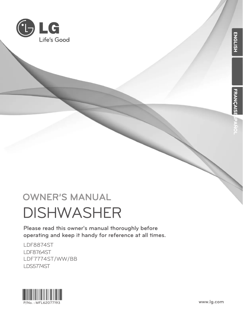 First page image of the manual for LDF7774ST