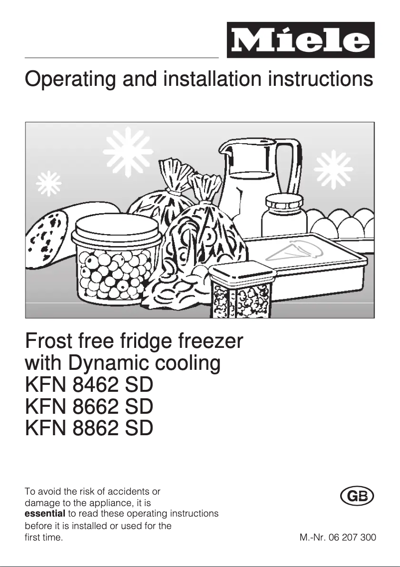 Page 1 of the manual User Manual Miele KFN 8662 SD
