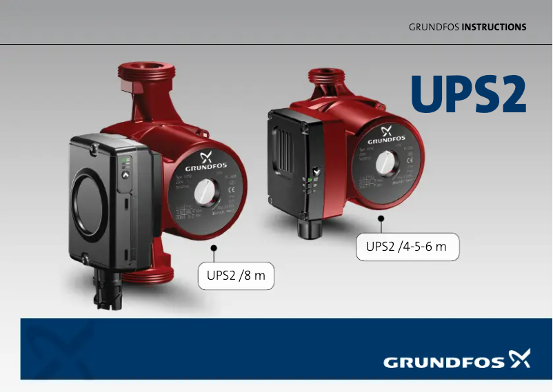 Page 1 of the manual User Manual Grundfos UPS2