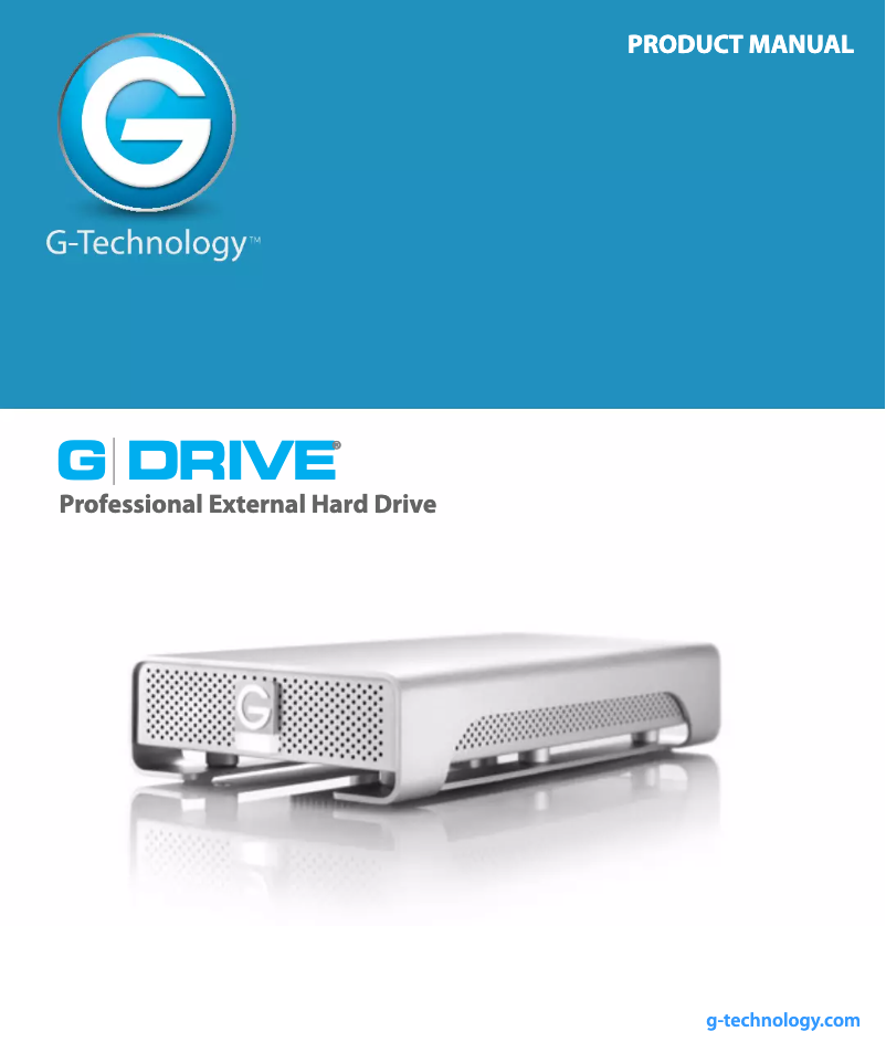 Page 1 of the manual User Manual G-Technology G-Drive 2TB