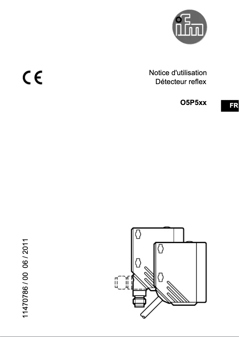 Page 1 of the manual User Manual IFM O5P503