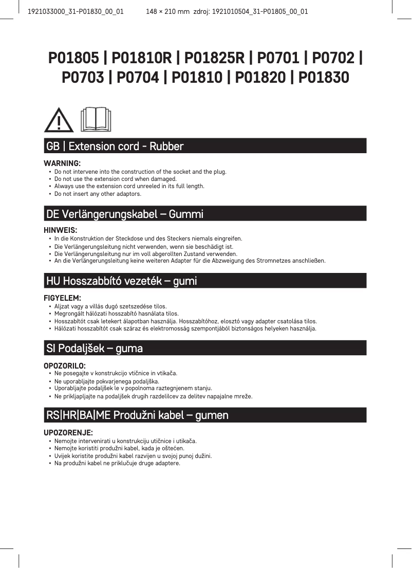 Page 1 of the manual User Manual Emos P01830