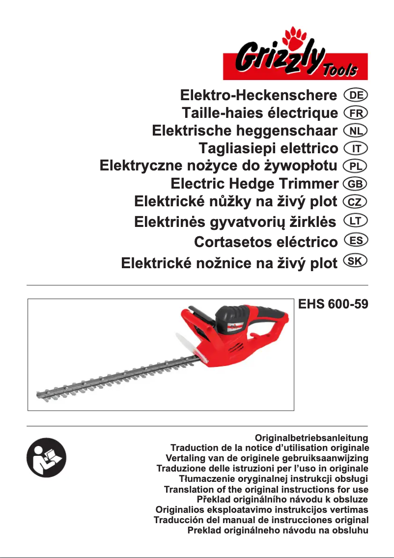 Page 1 of the manual User Manual Grizzly EHS 600-59