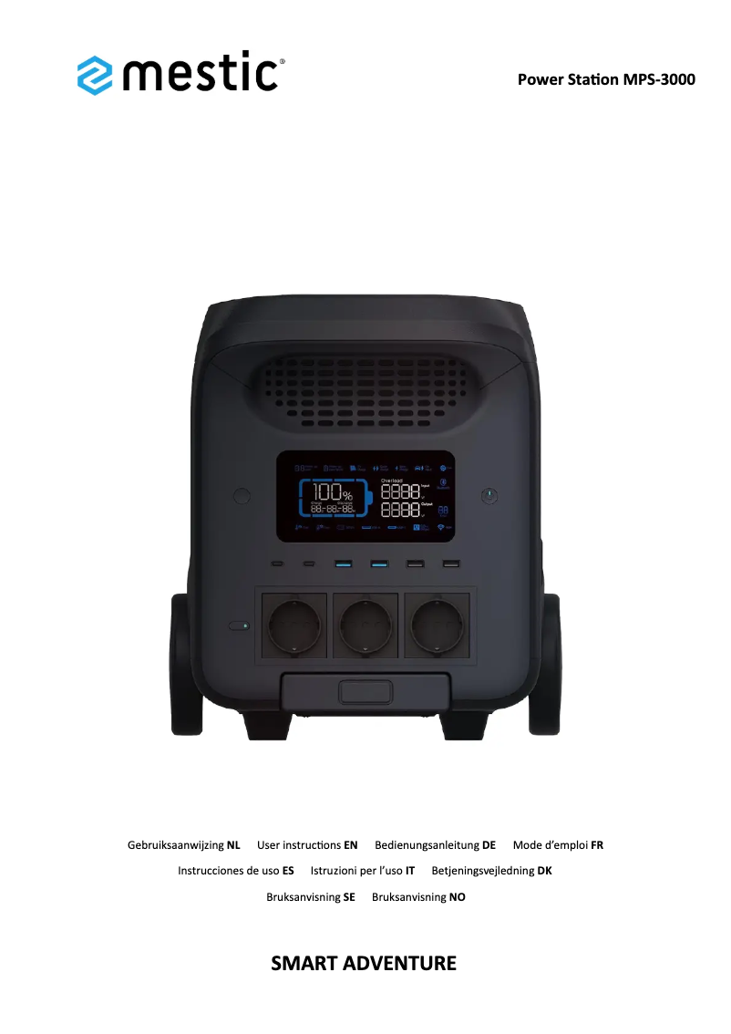 Page 1 of the manual User Manual Mestic MPS-3000