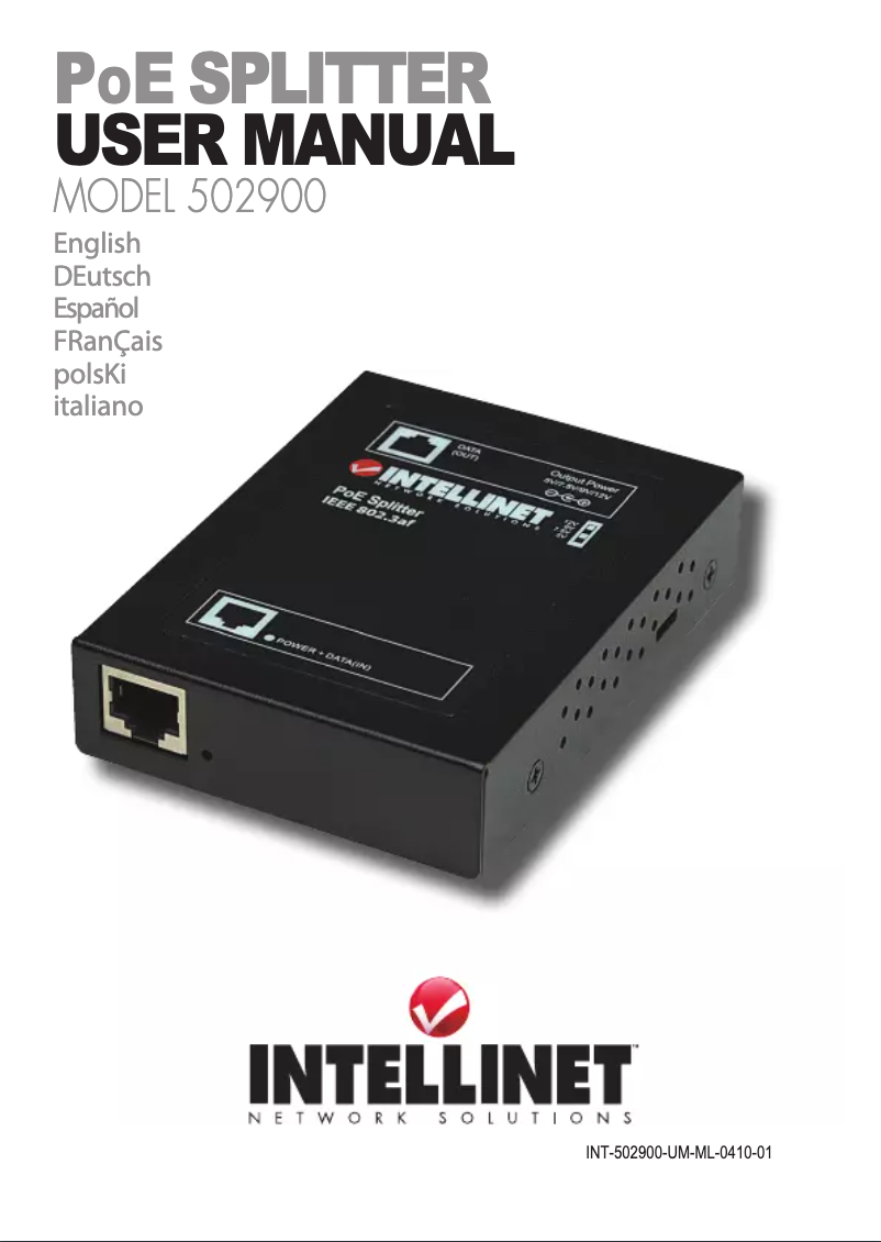 First page image of the manual for 502900