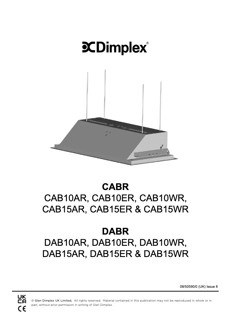 First page image of the manual for DAB15ER