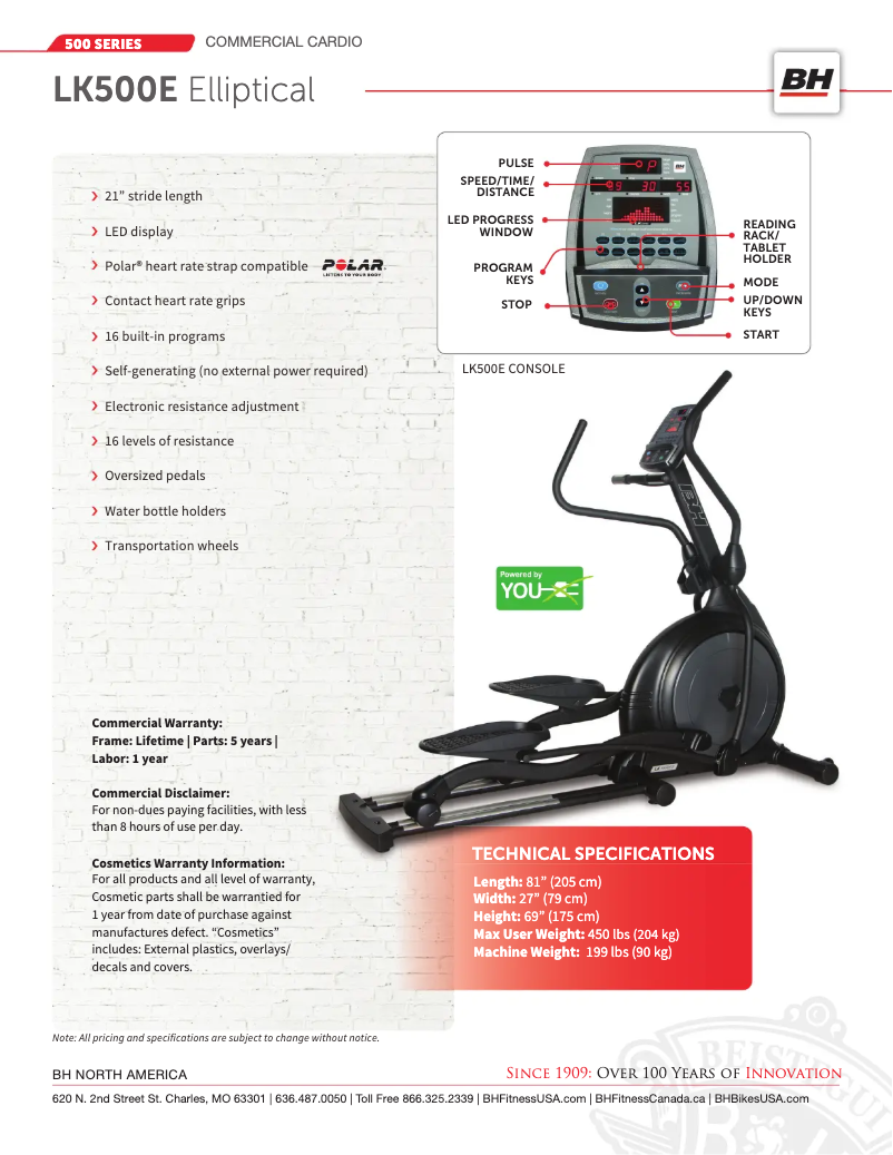 First page image of the manual for LK500E