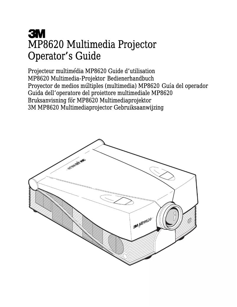 Page 1 of the manual User Manual 3M MP8620